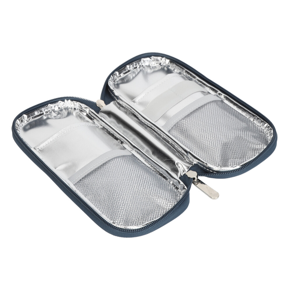 Blue Insulin Cooler Case Portable Eva Bag For Diabetes Supplies Camellia