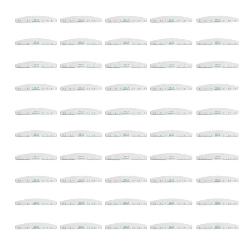 50 piezas de lima para uñas de arte, grano 150/150, buffer reutilizable 1