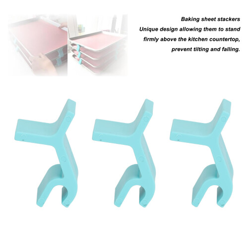 8PCS Silicone Baking Pan Stackers Space Saver Cookie Sheet and Baking Rack Set 2