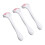 3 pezzi in silicone roller massaggiante per viso e occhi rosa 9