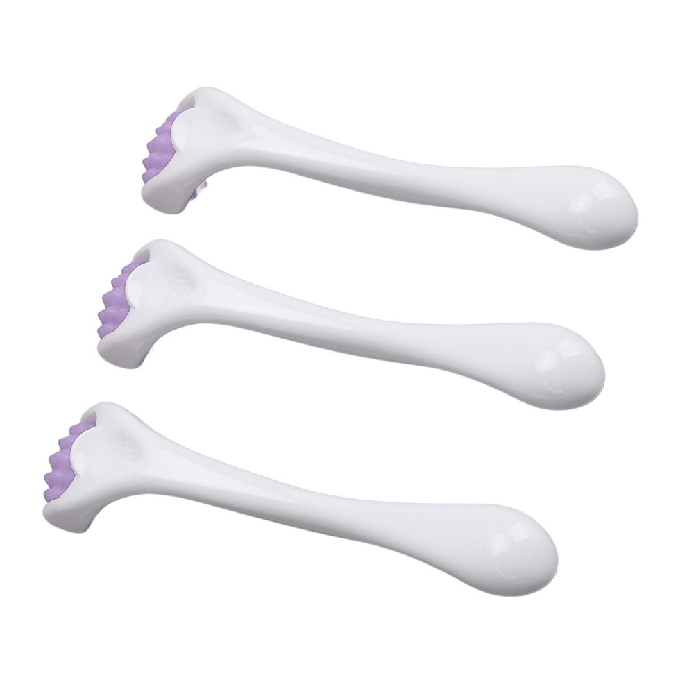 3 pcs Facial Muscle Massage Rollers Silicone Eye Relaxation Purple
