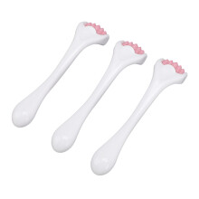 3 pezzi in silicone roller massaggiante per viso e occhi rosa