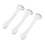 3 pezzi in silicone roller massaggiante per viso e occhi rosa 1