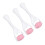 3 pezzi in silicone roller massaggiante per viso e occhi rosa 16