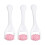 3 pezzi in silicone roller massaggiante per viso e occhi rosa 2