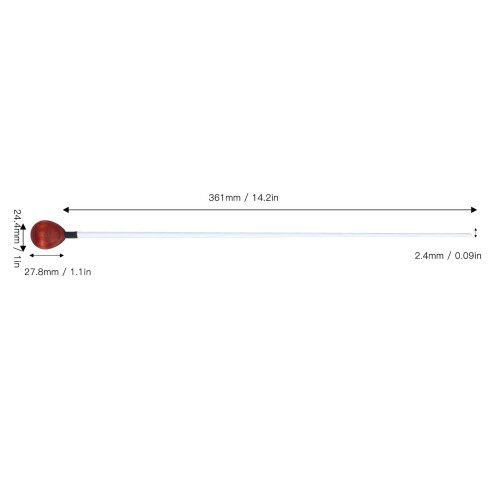 R135L Bastone conduttore FRP mogano 27.8mm/1.1in 1