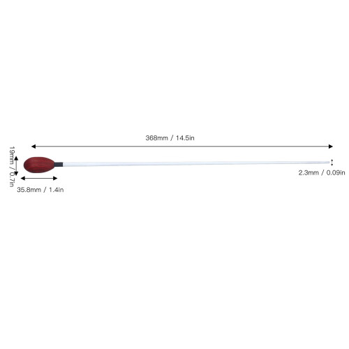 Dirigentenstab R135J 35,8 mm / 1,4 in Mahagoni FRP 1