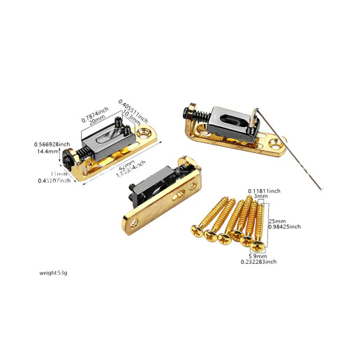 GA1221 3-teiliges Set Single-Roller-Sattelbrücke Schwarz/Gold 1