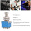 Interruttore pedale per chitarra 9-pin 3PDT blu True Bypass 8