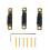 GA1221 3-teiliges Set Single-Roller-Sattelbrücke Schwarz/Gold 1