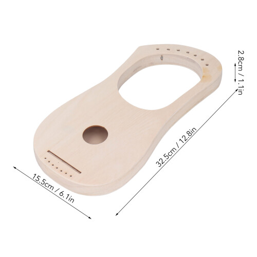 Arpa tipo lira de 7 cuerdas Kit DIY de tilo con llave 1