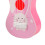 Kids Plastic Ukulele 35cm Pink Rabbit Style 4 Strings Educational Music Gift 6
