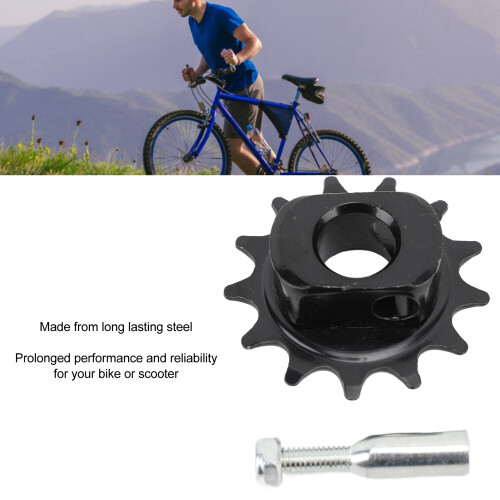 Piñón de cadena de 13 dientes 410 de acero para bicicleta 2