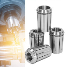 4 Stück OZ25 Spannzangen mit Schlüssel, Federstahl-Schnellspannzangensatz für CNC-Drehmaschinen, Fräsen, Bohren, Ø 16, 18, 20, 25