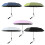 Parasol à pliage triple 8 baleines 37,4 pouces noir 10