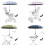 Parasol à pliage triple 8 baleines 37,4 pouces noir 6