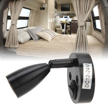 RV 12V-24V Aluminum Alloy LED Reading Light 2W Warm White