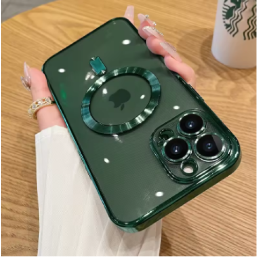 (For iPhone 17) Alpine Green Magnetic Plating Case For iPhone