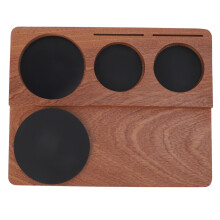 Estación de compactación para café de madera de sapeli 24 19 2,5 cm
