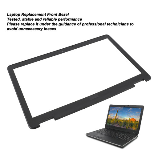 Cubierta del bisel frontal de LCD de ABS negra para portátil E6540 2