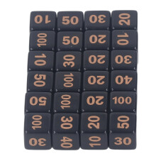 24 Stück D6 Polyedrische Würfel 14mm Acryl Wasserdicht Ausgewogene Spielwürfel für Tischspiele