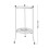 Supporto per piante bianco a due livelli in ferro, 50 cm, 570 g 2