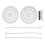 Supporto per piante bianco a due livelli in ferro, 50 cm, 570 g 11