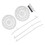 Supporto per piante bianco a due livelli in ferro, 50 cm, 570 g 12
