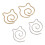 Set di 4 aghi a spirale oro e argento 3.9x3.1/3.5x4.3 cm 1