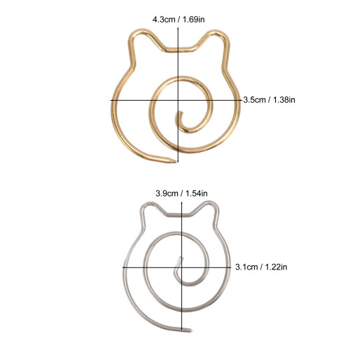 Set di 4 aghi a spirale oro e argento 3.9x3.1/3.5x4.3 cm 1