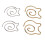 Set di 4 aghi a spirale oro e argento 3.9x3.1/3.5x4.3 cm 15