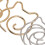 Set di 4 aghi a spirale oro e argento 3.9x3.1/3.5x4.3 cm 12