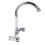 Wall Mount Kitchen Faucet Stainless Steel 2 Handles, Smooth Surface 8
