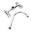 Wall Mount Kitchen Faucet Stainless Steel 2 Handles, Smooth Surface 12