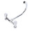 Wall Mount Kitchen Faucet Stainless Steel 2 Handles, Smooth Surface 14