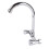 Wall Mount Kitchen Faucet Stainless Steel 2 Handles, Smooth Surface 2