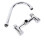Wall Mount Kitchen Faucet Stainless Steel 2 Handles, Smooth Surface 1