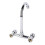 Wall Mount Kitchen Faucet Stainless Steel 2 Handles, Smooth Surface 10