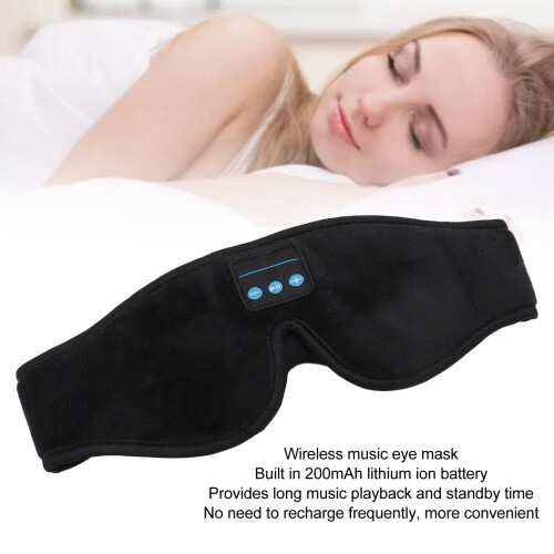 Masque de sommeil en velours avec écouteurs Bluetooth 200 mAh 2