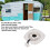 Support mural d’entrée d’eau pour camping-car, ouverture de 85 mm, blanc 3