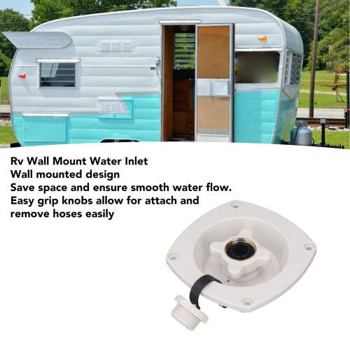 Support mural d’entrée d’eau pour camping-car, ouverture de 85 mm, blanc 2