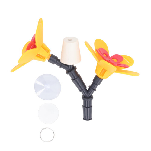 DIY Kolibri-Futterspender ABS Dual-Blumen-Garten 1