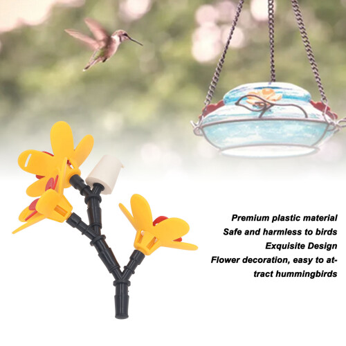 DIY Kolibri-Futterspender ABS Dual-Blumen-Garten 2