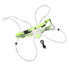 Gilet da corsa riflettente LED 1500mAh verde taglia unica