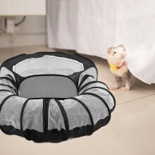 Small Animal Playpen with Tunnel | Foldable Breathable Pet Tent for Camping & Beach