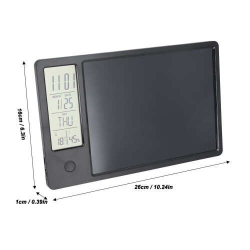 Multifunctional Electronic Calendar Writing Board 26x16cm, Black 1