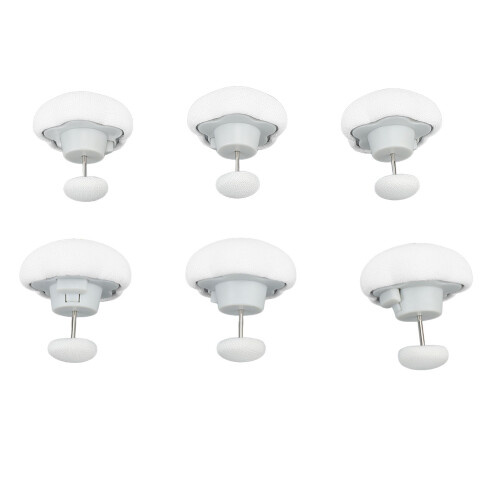 16 pièces d'attaches de couette en forme de fleur 3x3x3cm blanches