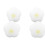 16 pièces d'attaches de couette en forme de fleur 3x3x3cm blanches 5