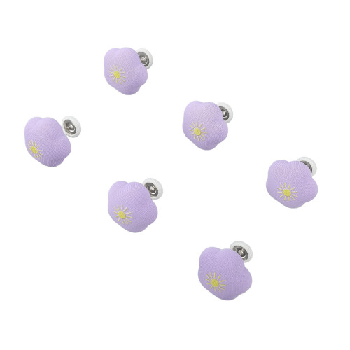 16 pezzi chiusure per copripiumino a fiore 3x3 cm viola