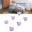 16 pezzi chiusure per copripiumino a fiore 3x3 cm viola 14